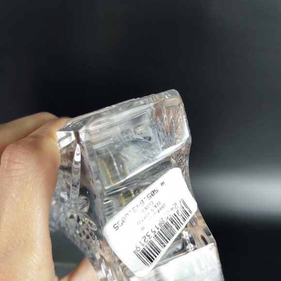 WATERFORD  Ireland Crystal Grandfather Gold Faced Clock Signed Needs Battery - Picture 8 of 15